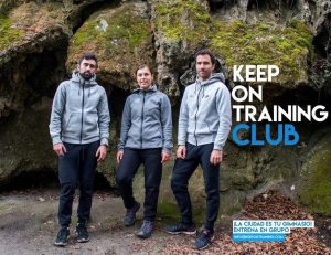 Los entrenadores fabio, Fran y Ángela en una de sus sesiones de entrenamiento grupal